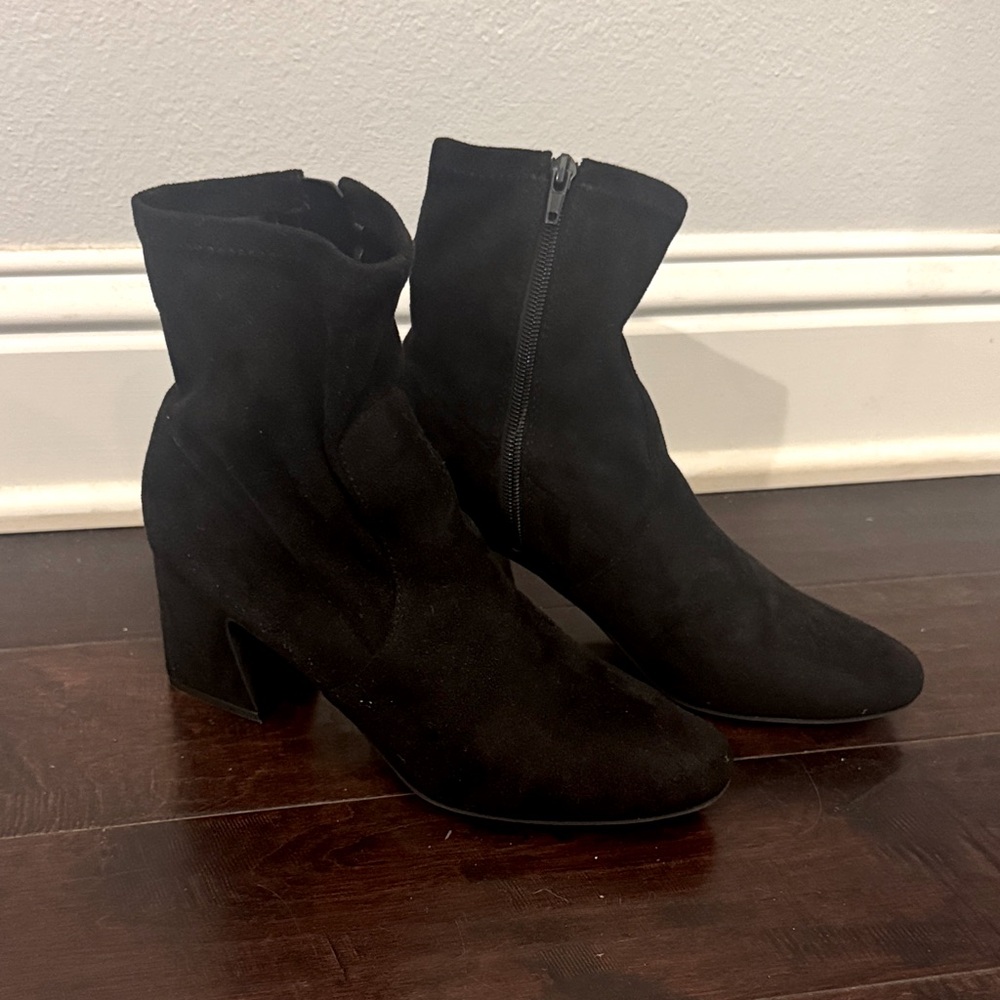 Unisa - black suede ankle boots women